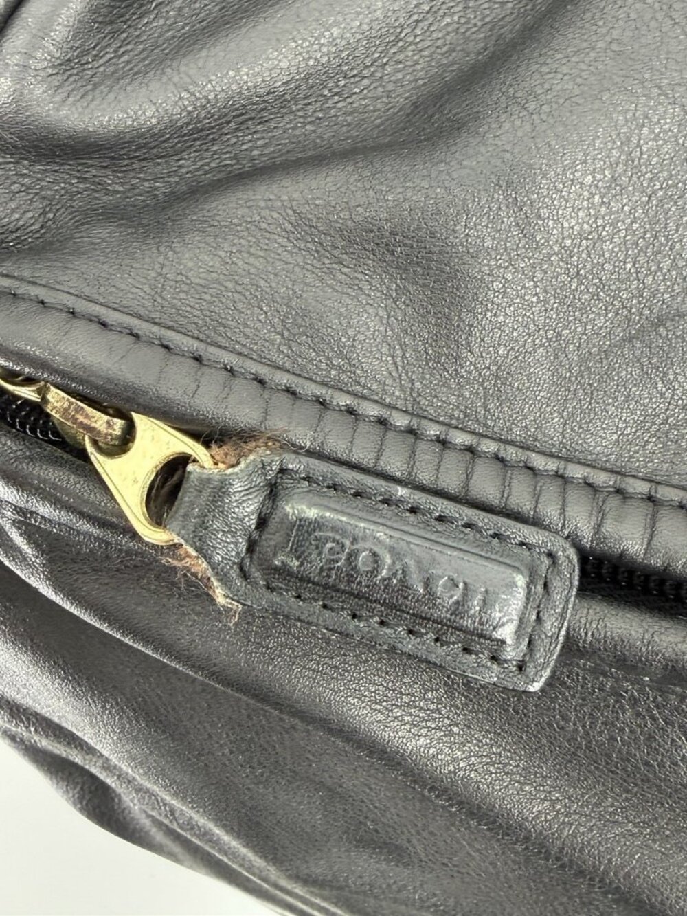 COACH Vintage Black Leather Duffel Weekender 0596 Bag - Picture 10 of 12